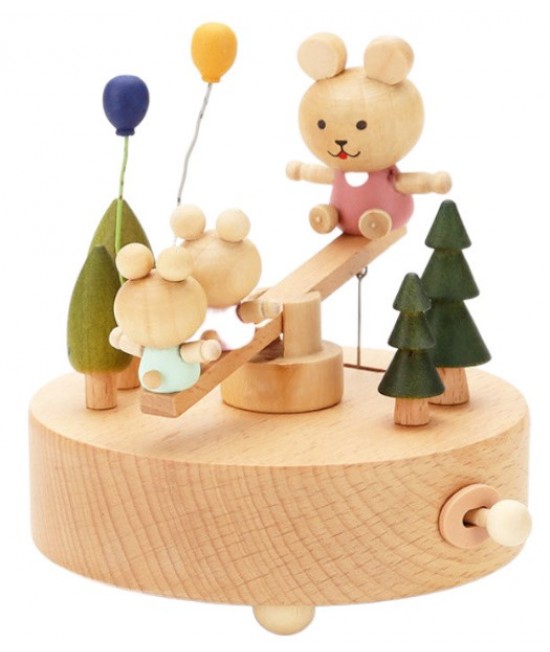 拉拉熊蹺蹺板 木質音樂盒 MUSIC BOX